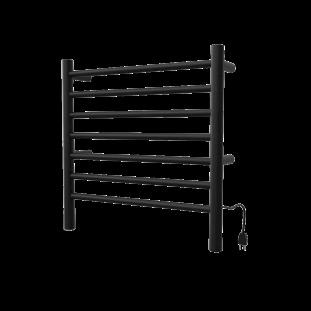 Radiant Small Hardwired + Plug-in Combo 7 Bar Towel Warmer in Matte Black. Picture 4