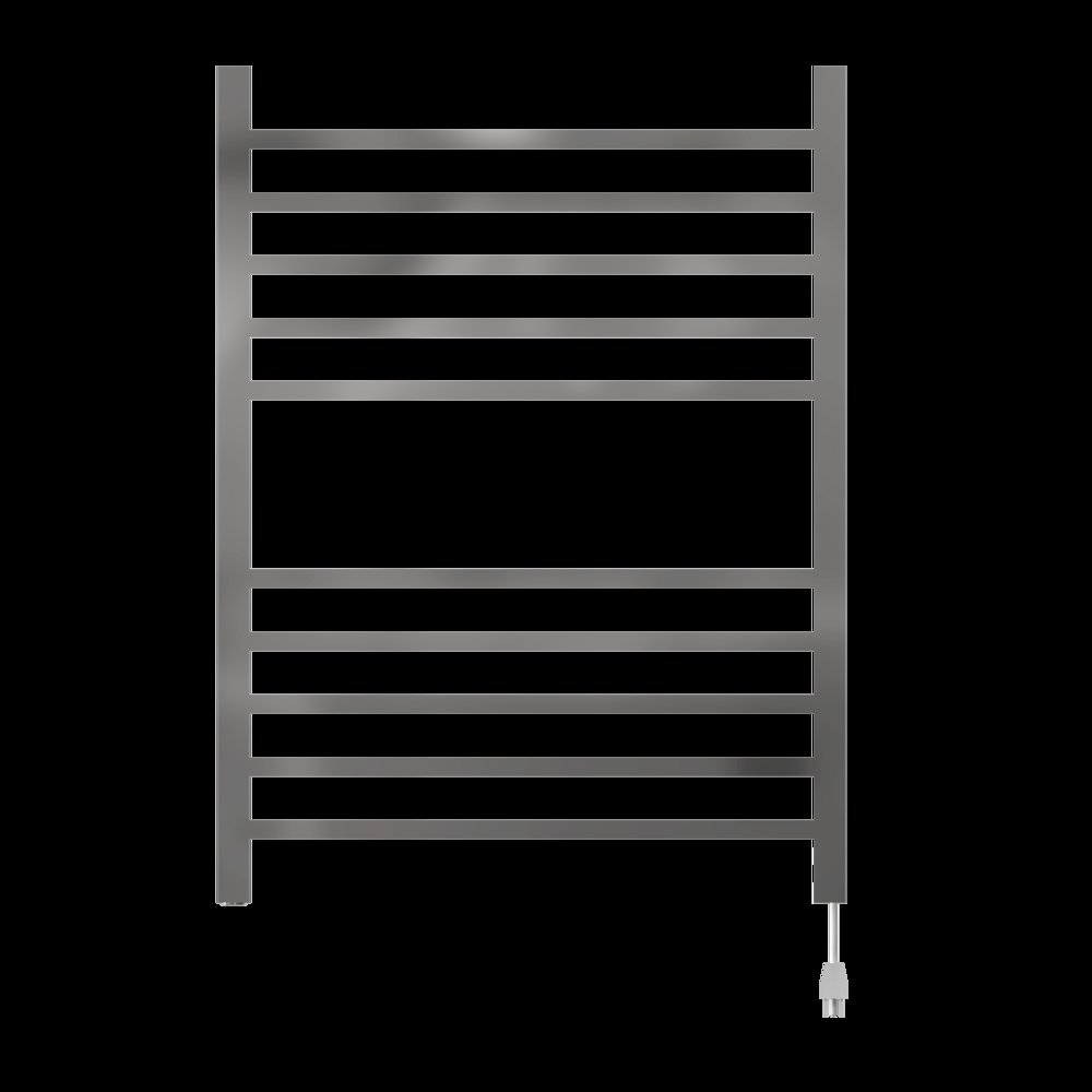 Radiant Square Hardwired + Plug-in Combo 10 Bar Towel Warmer in Polished. Picture 7