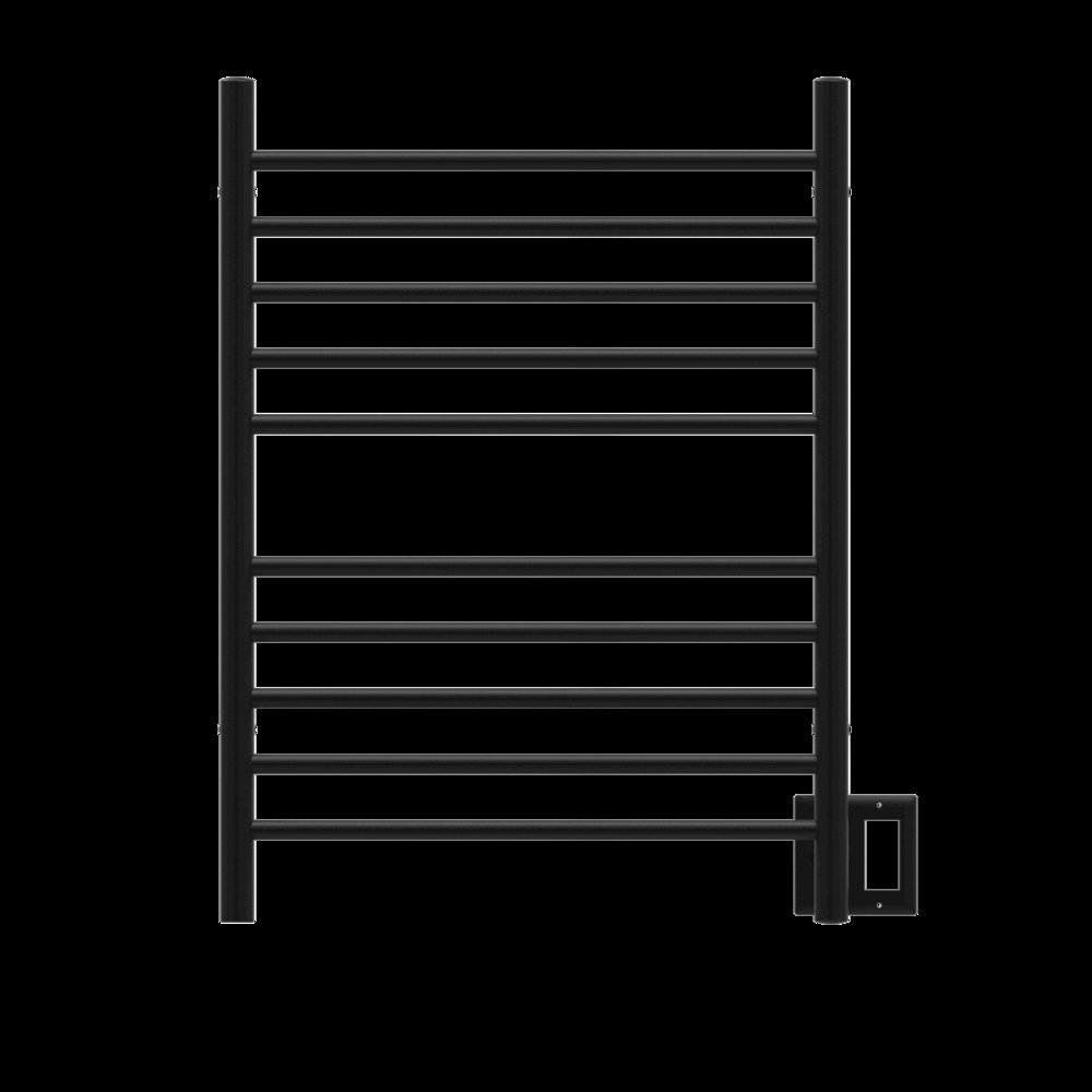 Radiant Hardwired + Plug-in Combo Straight 10 Bar Towel Warmer in Matte Black. Picture 10