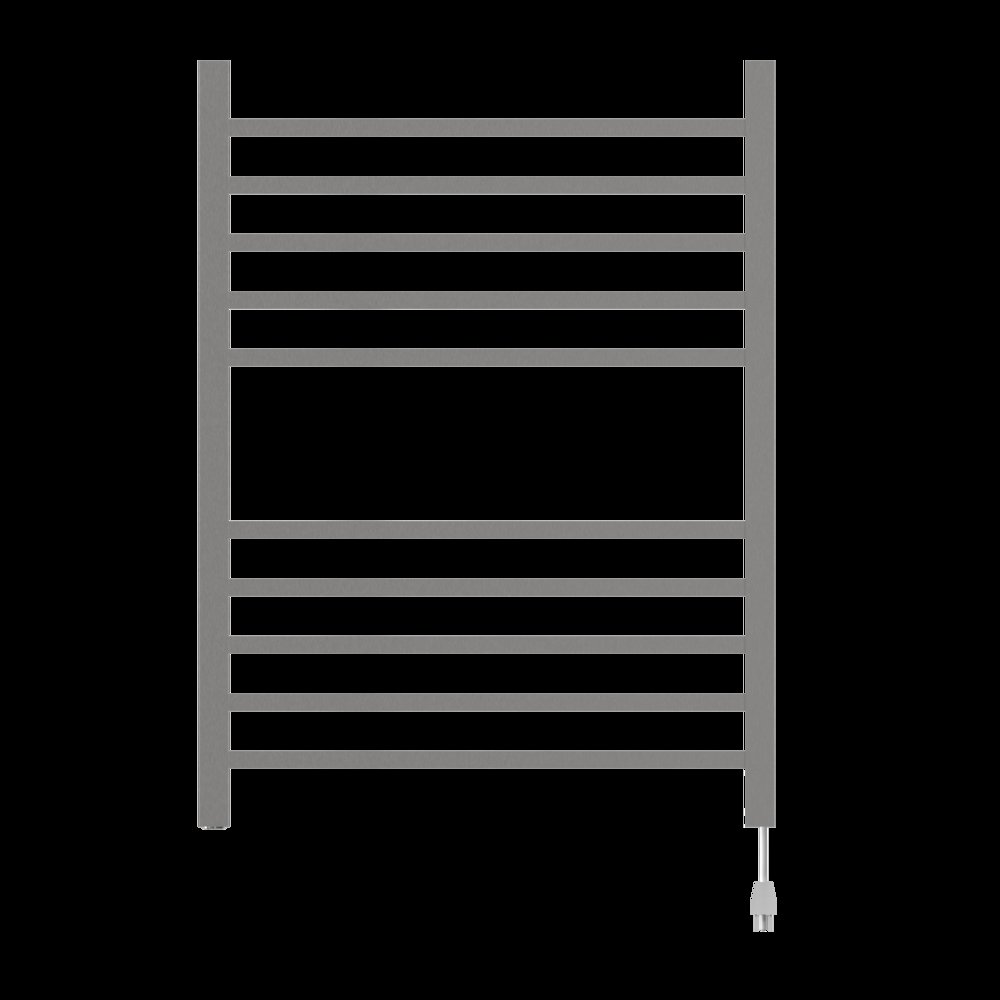 Radiant Square Hardwired + Plug-in Combo 10 Bar Towel Warmer in Brushed. Picture 6