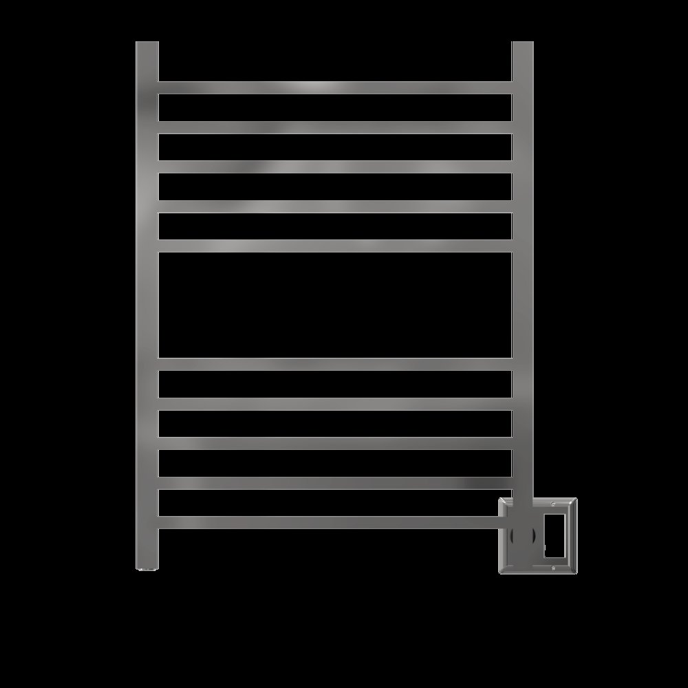 Radiant Square Hardwired + Plug-in Combo 10 Bar Towel Warmer in Polished. Picture 13