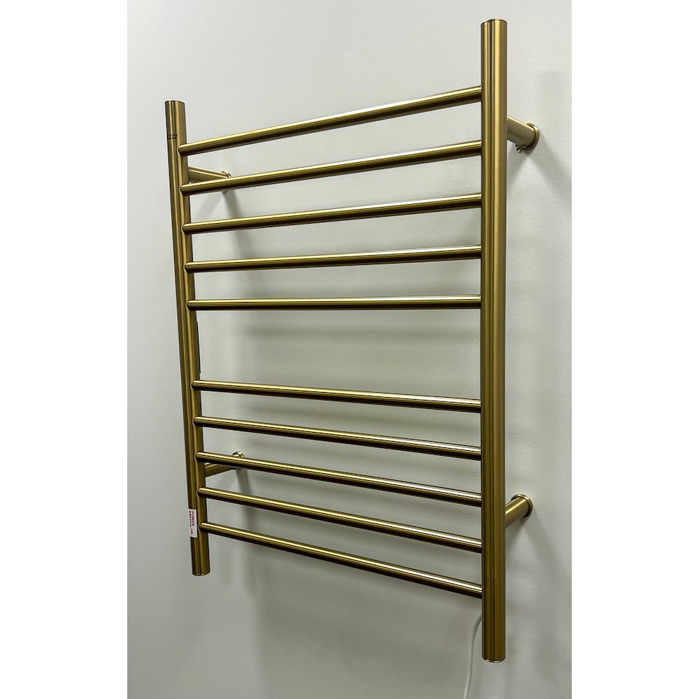 Radiant Hardwired + Plug-in Combo Straight 10 Bar Towel Warmer in Brushed Bronze. Picture 3