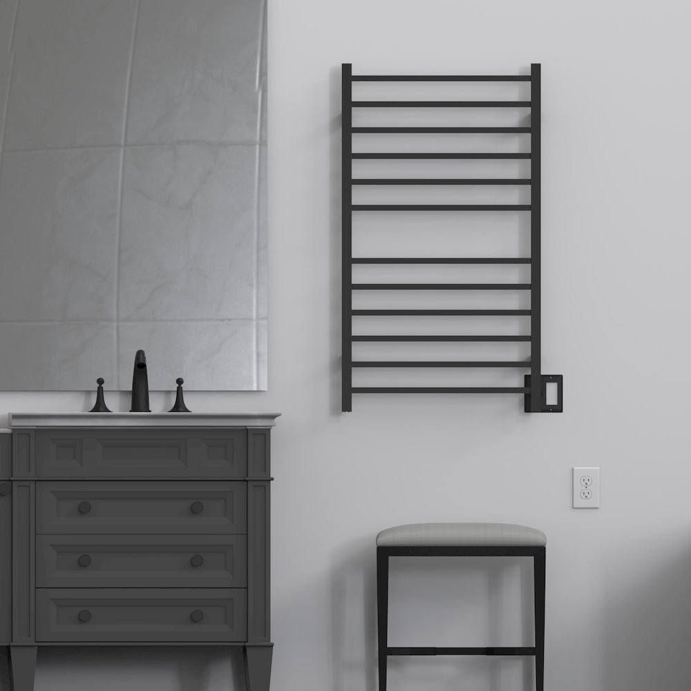 Radiant Large Square Hardwired + Plug-in Combo 12 Bar Towel Warmer. Picture 18
