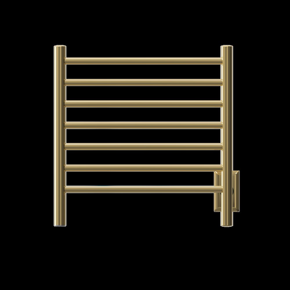 Radiant Small Hardwired + Plug-in Combo 7 Bar Towel Warmer in Polished Gold. Picture 7