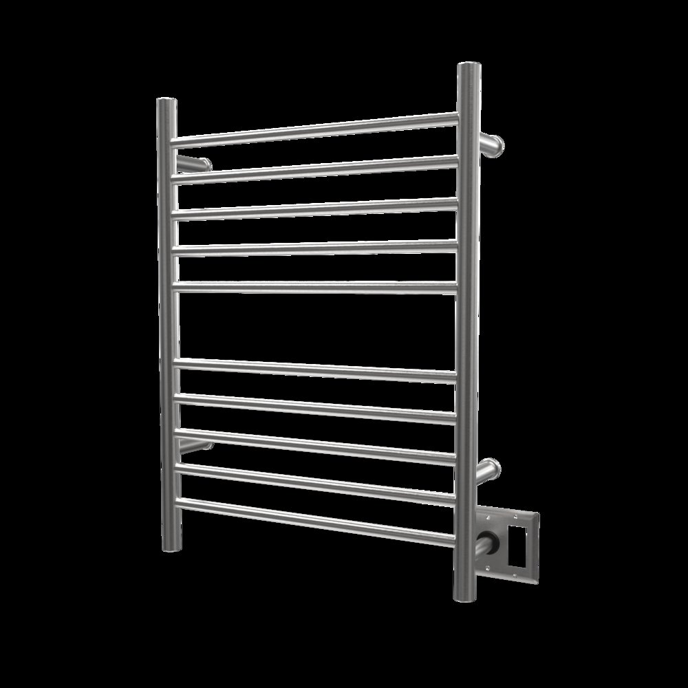 Radiant Hardwired + Plug-in Combo Straight 10 Bar Towel Warmer in Brushed. Picture 8