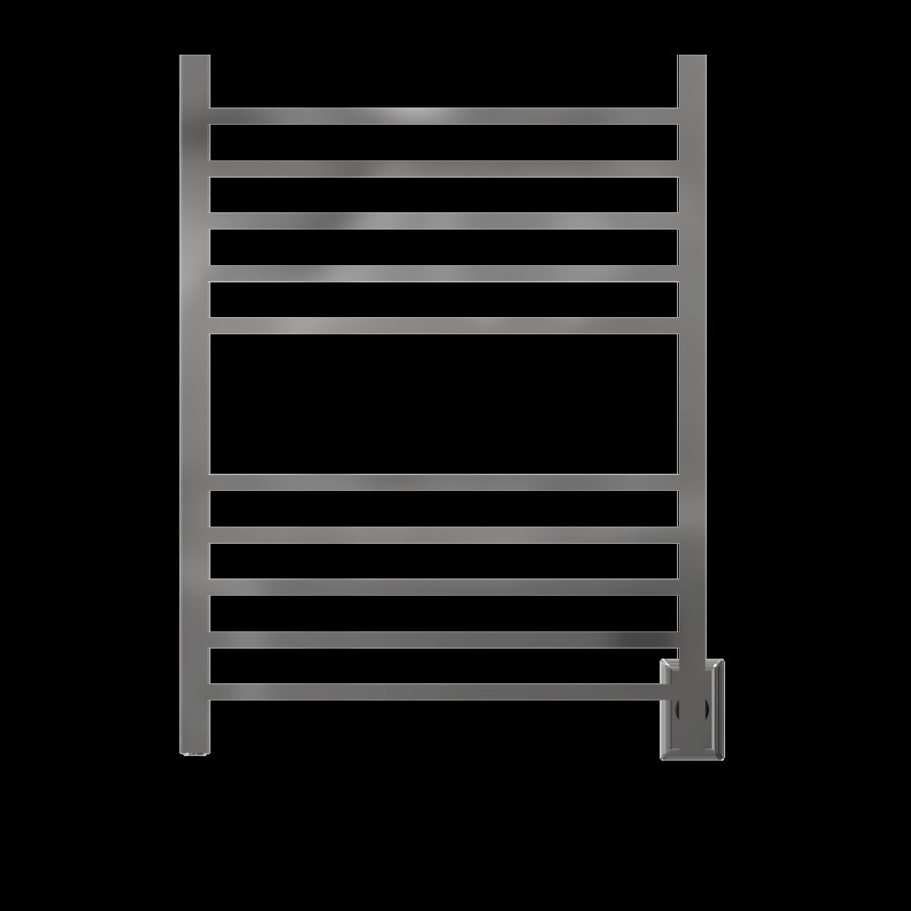 Radiant Square Hardwired + Plug-in Combo 10 Bar Towel Warmer in Polished. Picture 11