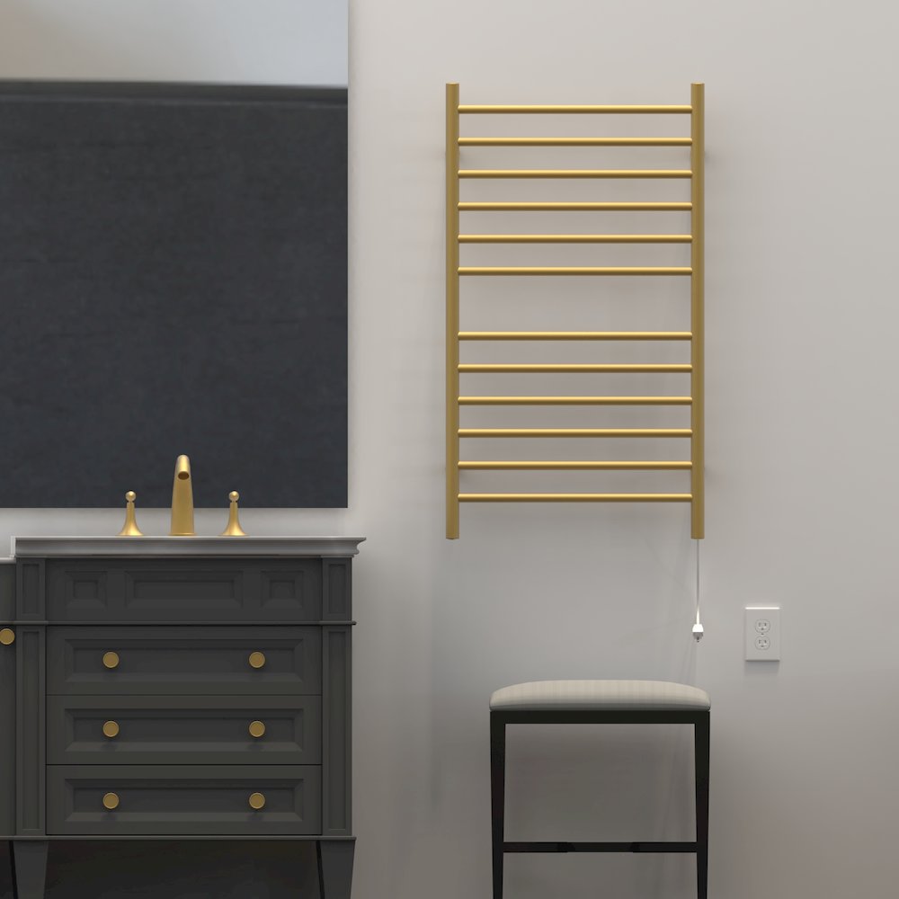 Radiant Large Hardwired + Plug-in Combo Straight 12 Bar Towel Warmer. Picture 19