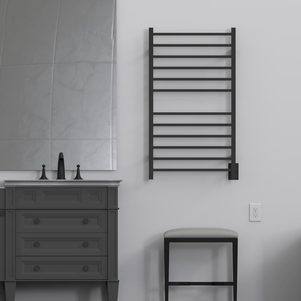 Radiant Large Square Hardwired + Plug-in Combo 12 Bar Towel Warmer. Picture 13