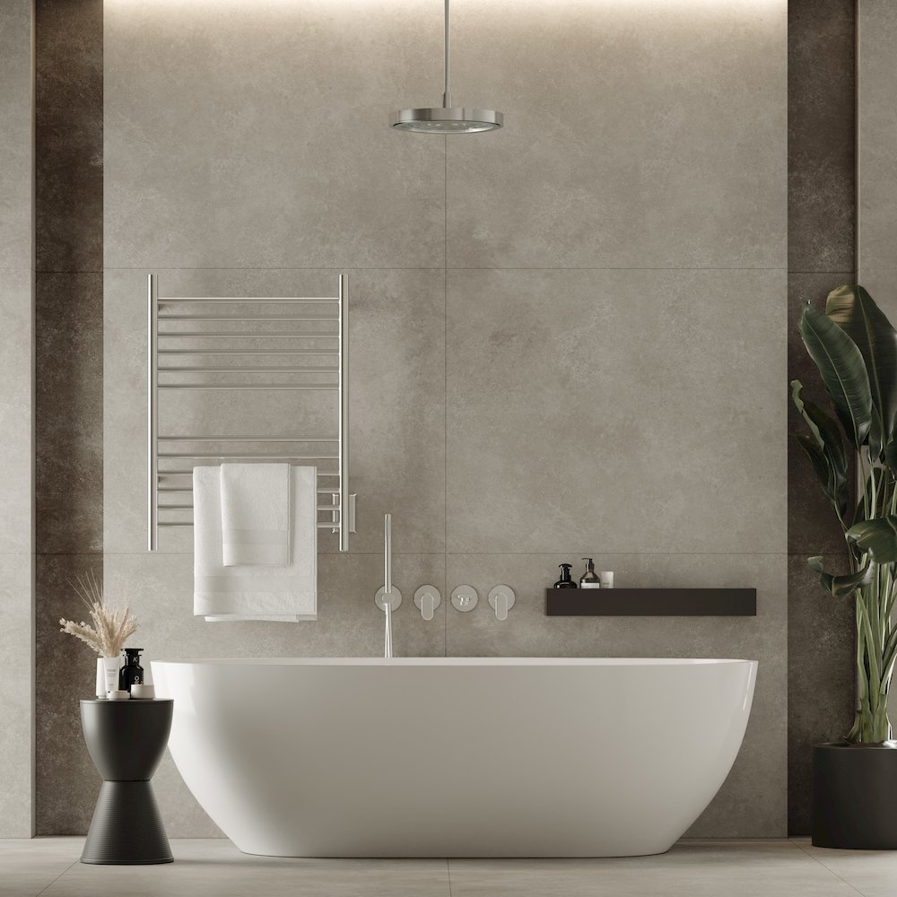Cape Model 2332 12 Straight Bar Hardwired Towel Warmer in Brushed. Picture 6
