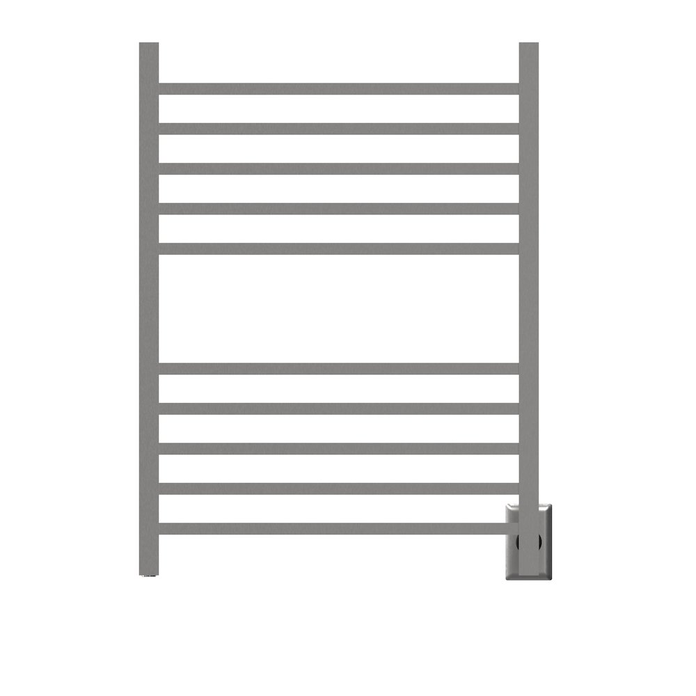 Radiant Square Hardwired + Plug-in Combo 10 Bar Towel Warmer in Brushed. Picture 12