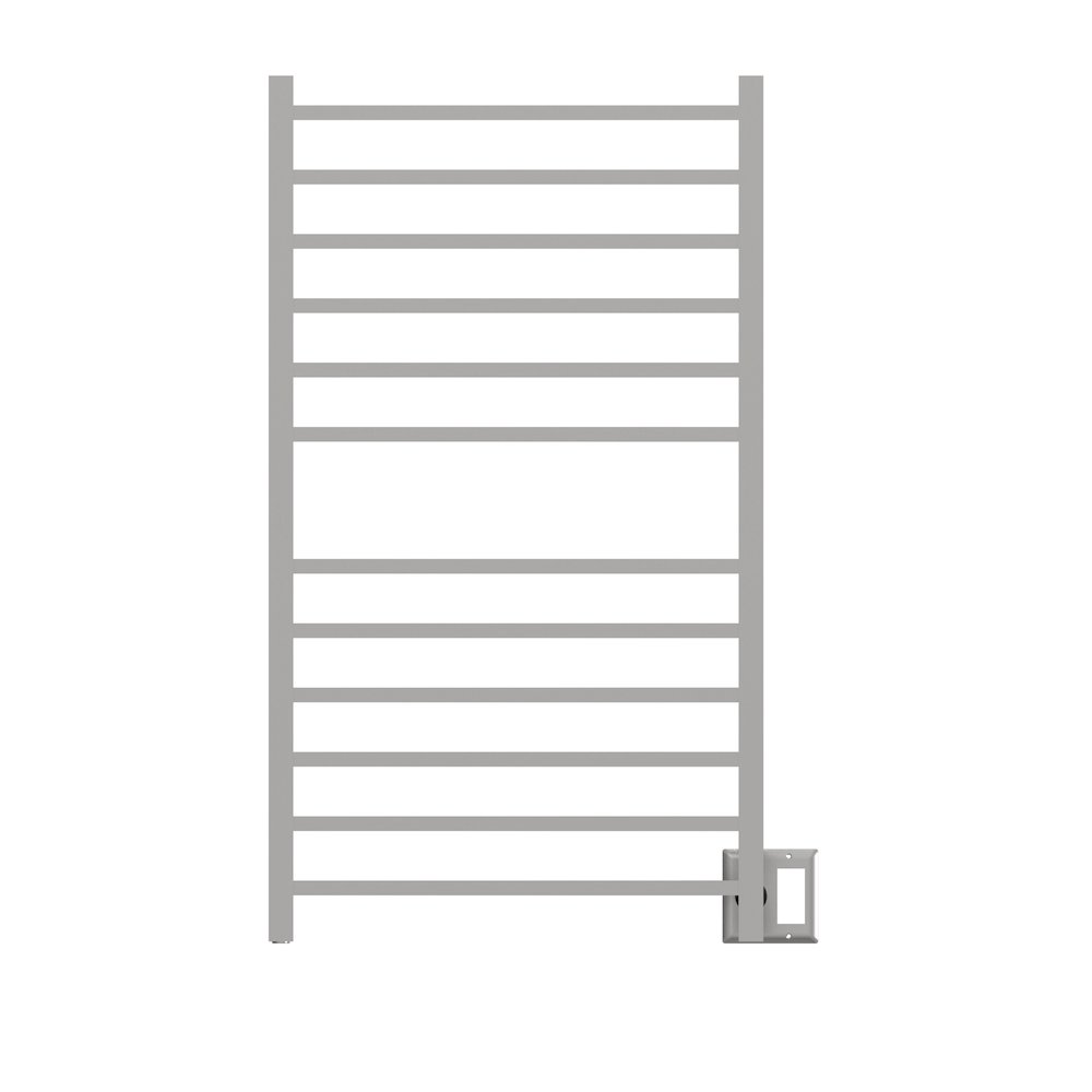 Radiant Large Square Hardwired + Plug-in Combo 12 Bar Towel Warmer in Brushed. Picture 18