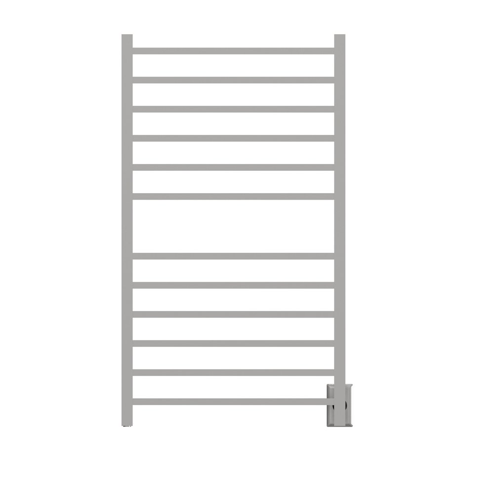 Radiant Large Square Hardwired + Plug-in Combo 12 Bar Towel Warmer in Brushed. Picture 16