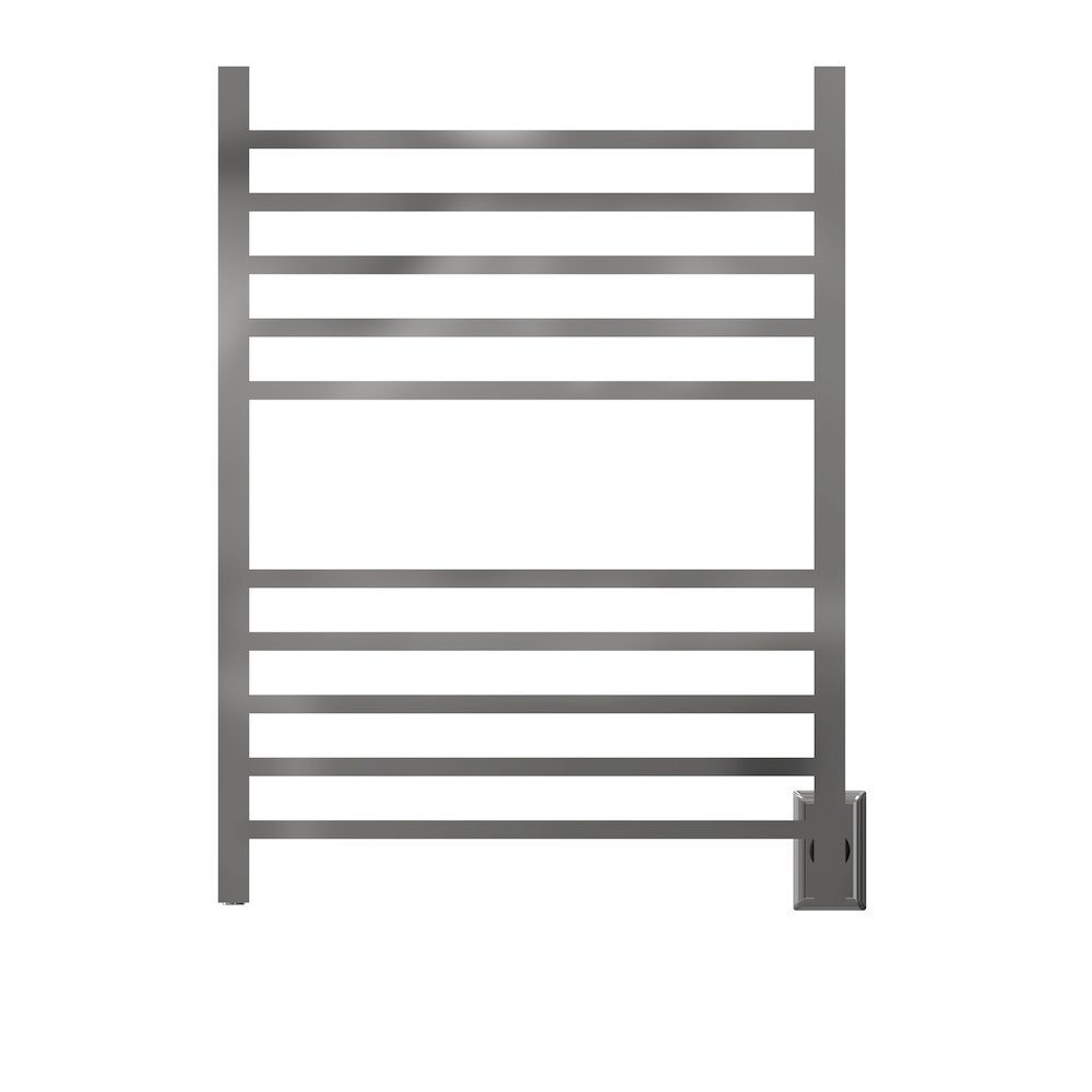 Radiant Square Hardwired + Plug-in Combo 10 Bar Towel Warmer in Polished. Picture 3