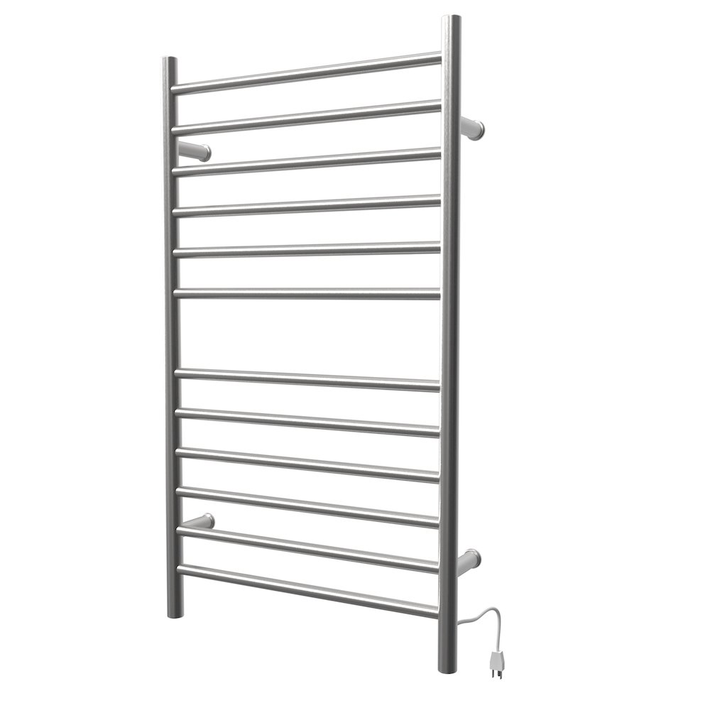 Radiant Large Hardwired + Plug-in Combo Straight 12 Bar Towel Warmer in Brushed. Picture 1