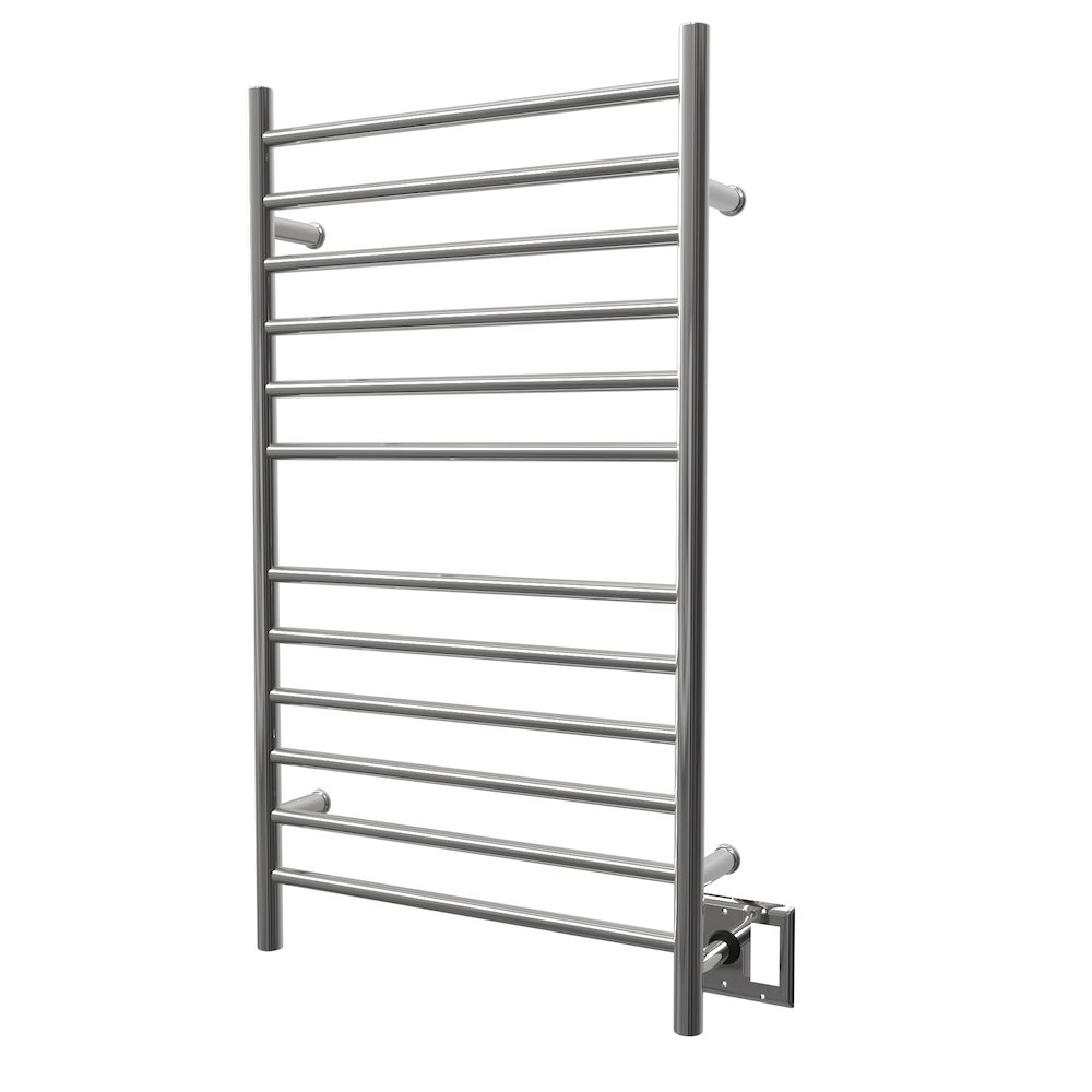 Radiant Large Hardwired + Plug-in Combo Straight 12 Bar Towel Warmer in Polished. Picture 12