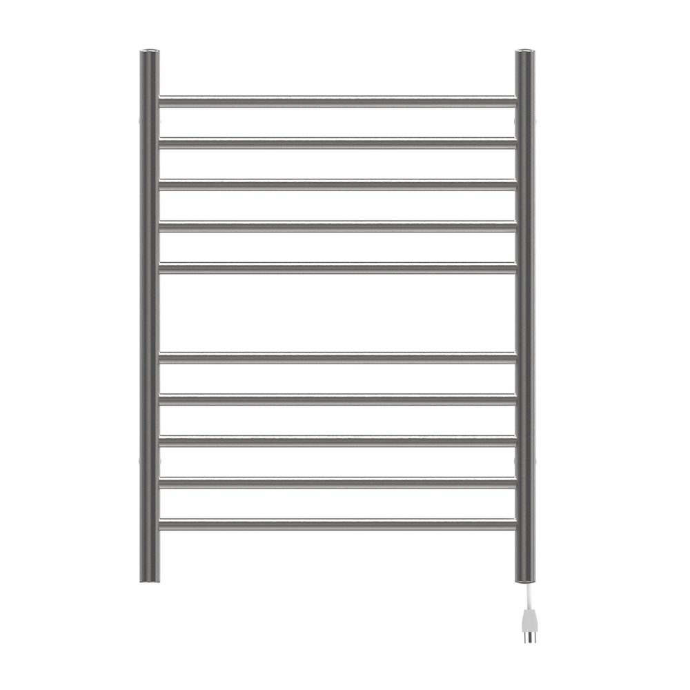Radiant Hardwired + Plug-in Combo Straight 10 Bar Towel Warmer in Brushed. Picture 1