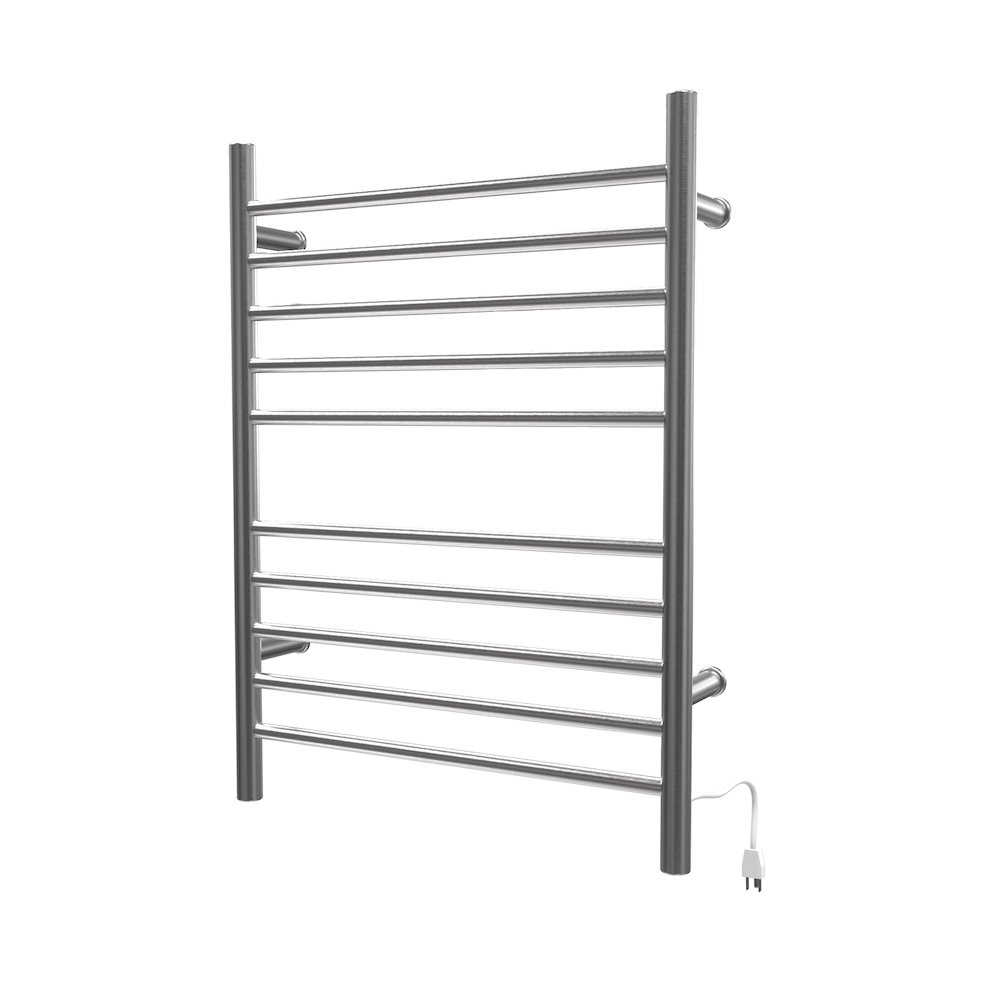 Radiant Hardwired + Plug-in Combo Straight 10 Bar Towel Warmer in Brushed. Picture 3