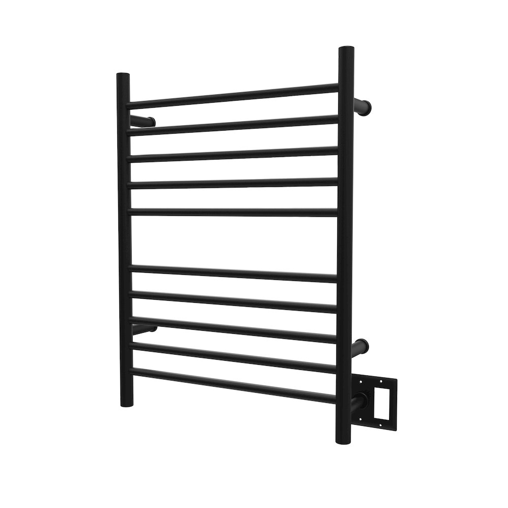 Radiant Hardwired + Plug-in Combo Straight 10 Bar Towel Warmer in Matte Black. Picture 11