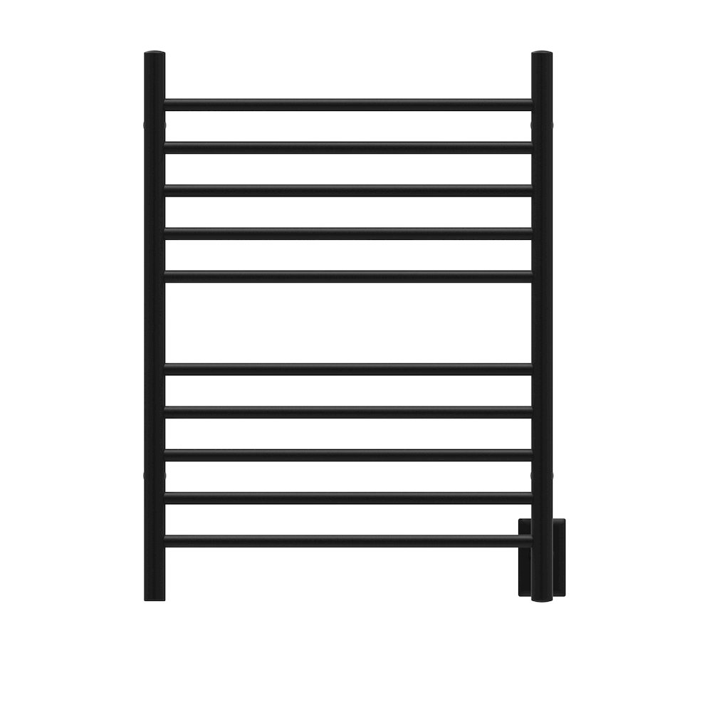 Radiant Hardwired + Plug-in Combo Straight 10 Bar Towel Warmer in Matte Black. Picture 3