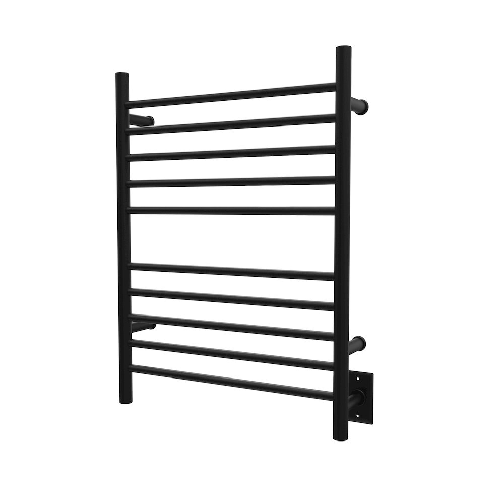 Radiant Hardwired + Plug-in Combo Straight 10 Bar Towel Warmer in Matte Black. Picture 2