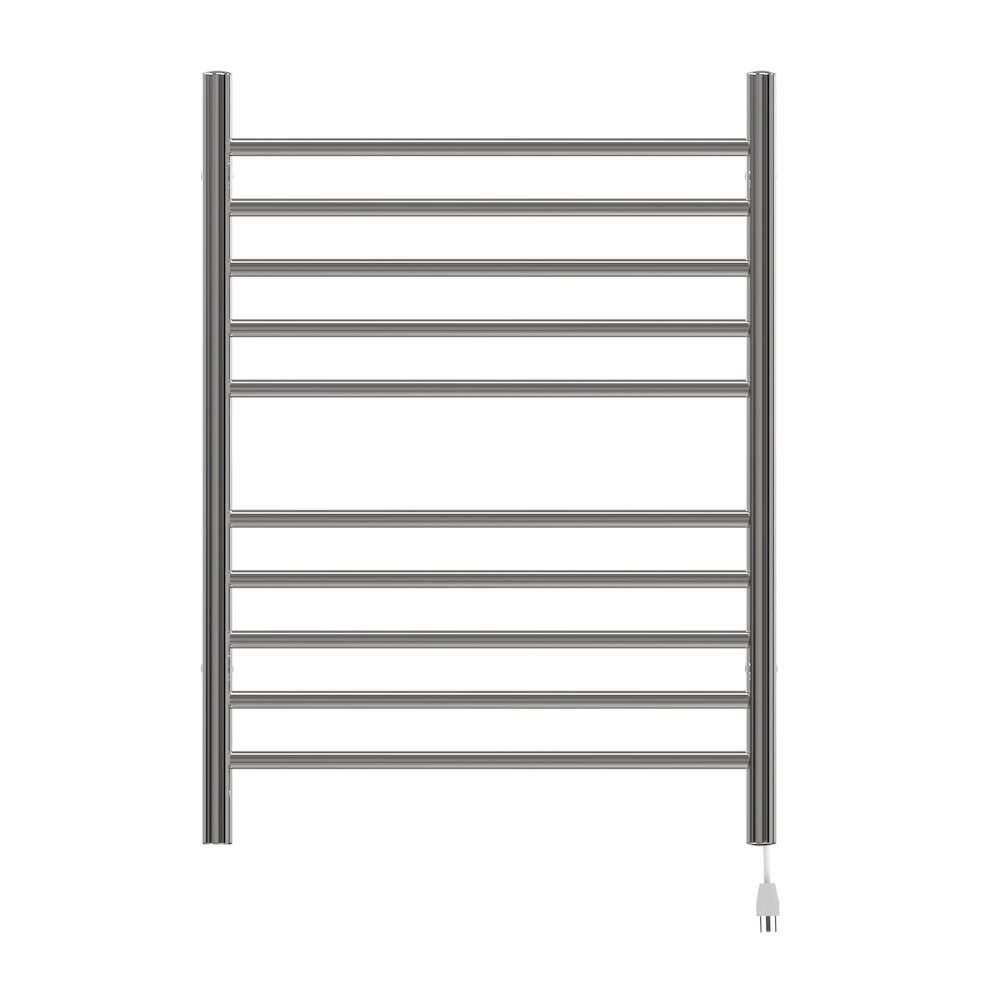 Radiant Hardwired + Plug-in Combo Straight 10 Bar Towel Warmer in Polished. Picture 1