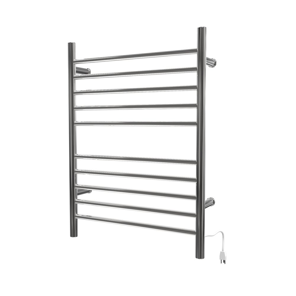 Radiant Hardwired + Plug-in Combo Straight 10 Bar Towel Warmer in Polished. Picture 3