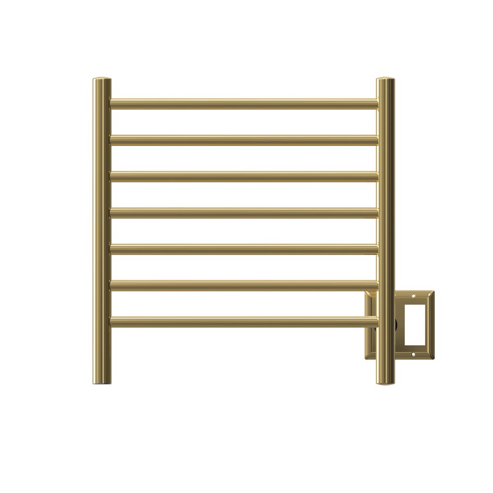 Radiant Small Hardwired + Plug-in Combo 7 Bar Towel Warmer in Polished Gold. Picture 13