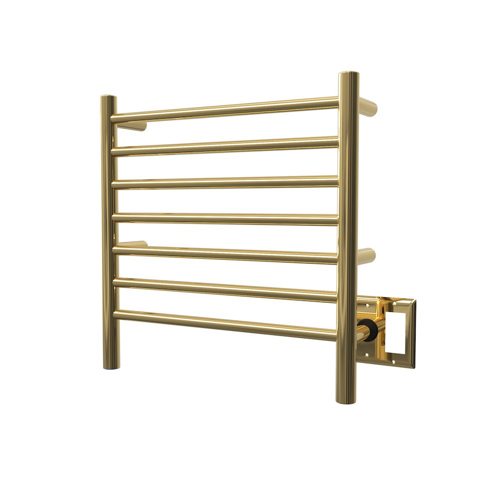 Radiant Small Hardwired + Plug-in Combo 7 Bar Towel Warmer in Polished Gold. Picture 11