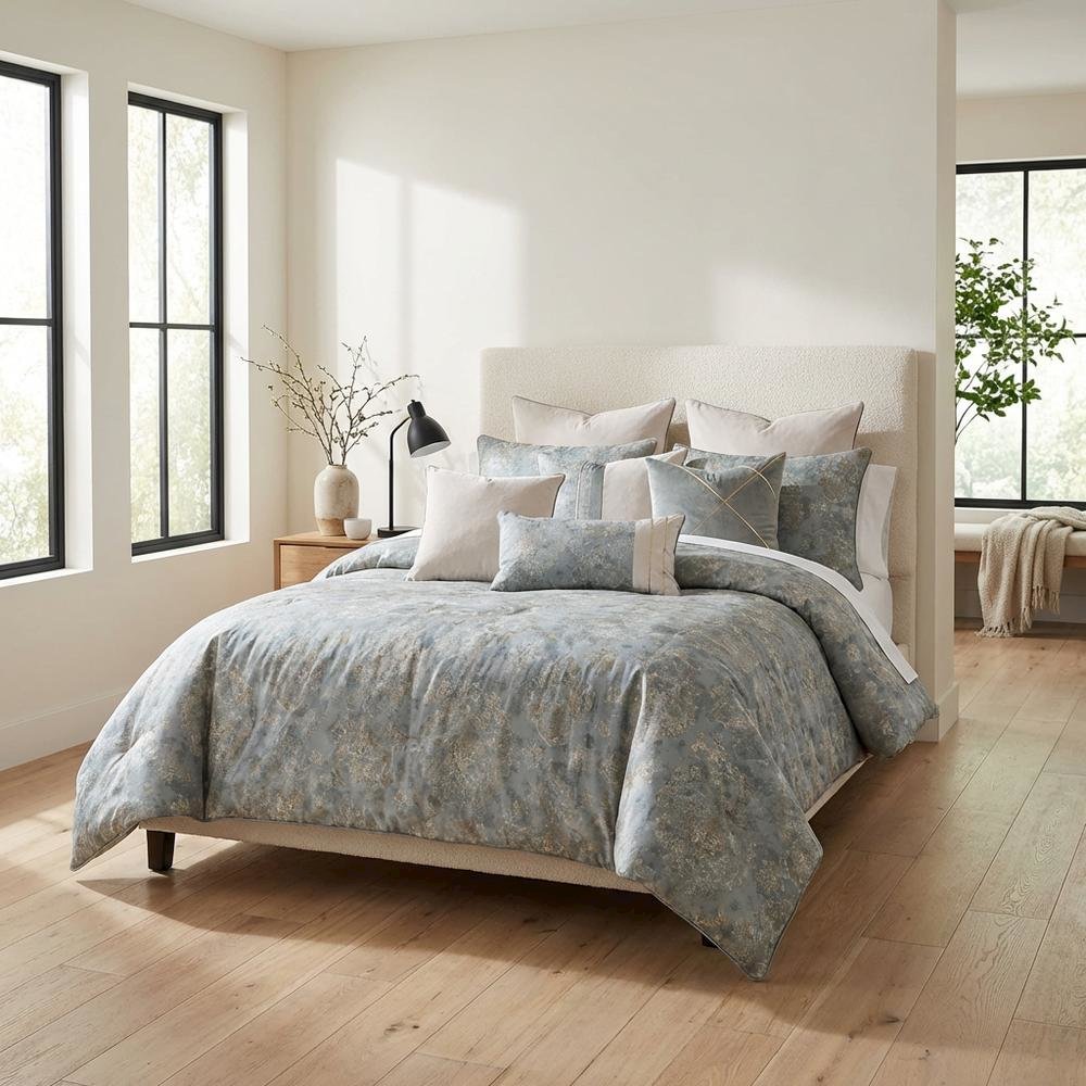 Debonair 9-Piece Queen Comforter Set - Mist. Picture 2