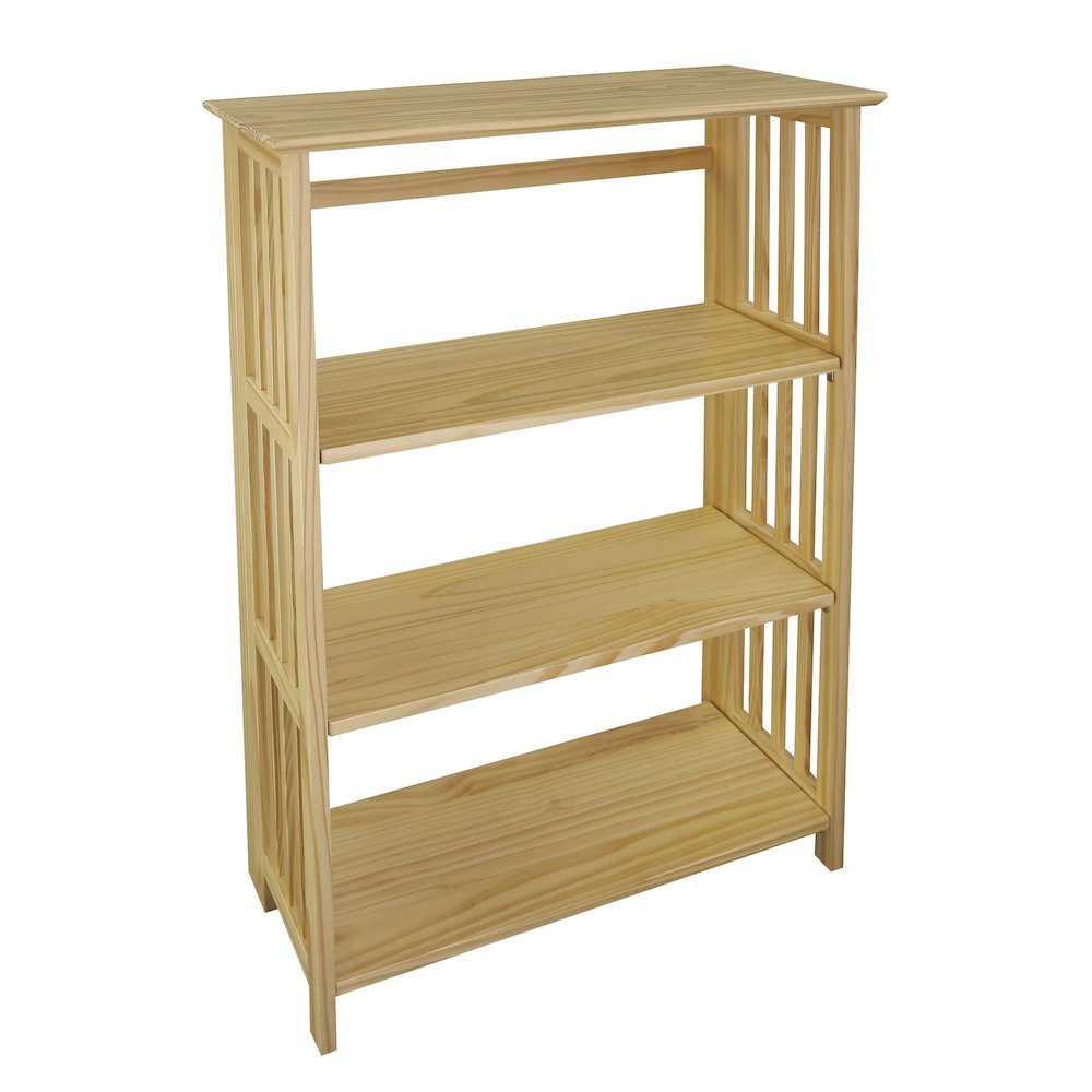 Soho Manhattan 4-Shelf Folding Bookcase 26" Wide - Natural. Picture 1