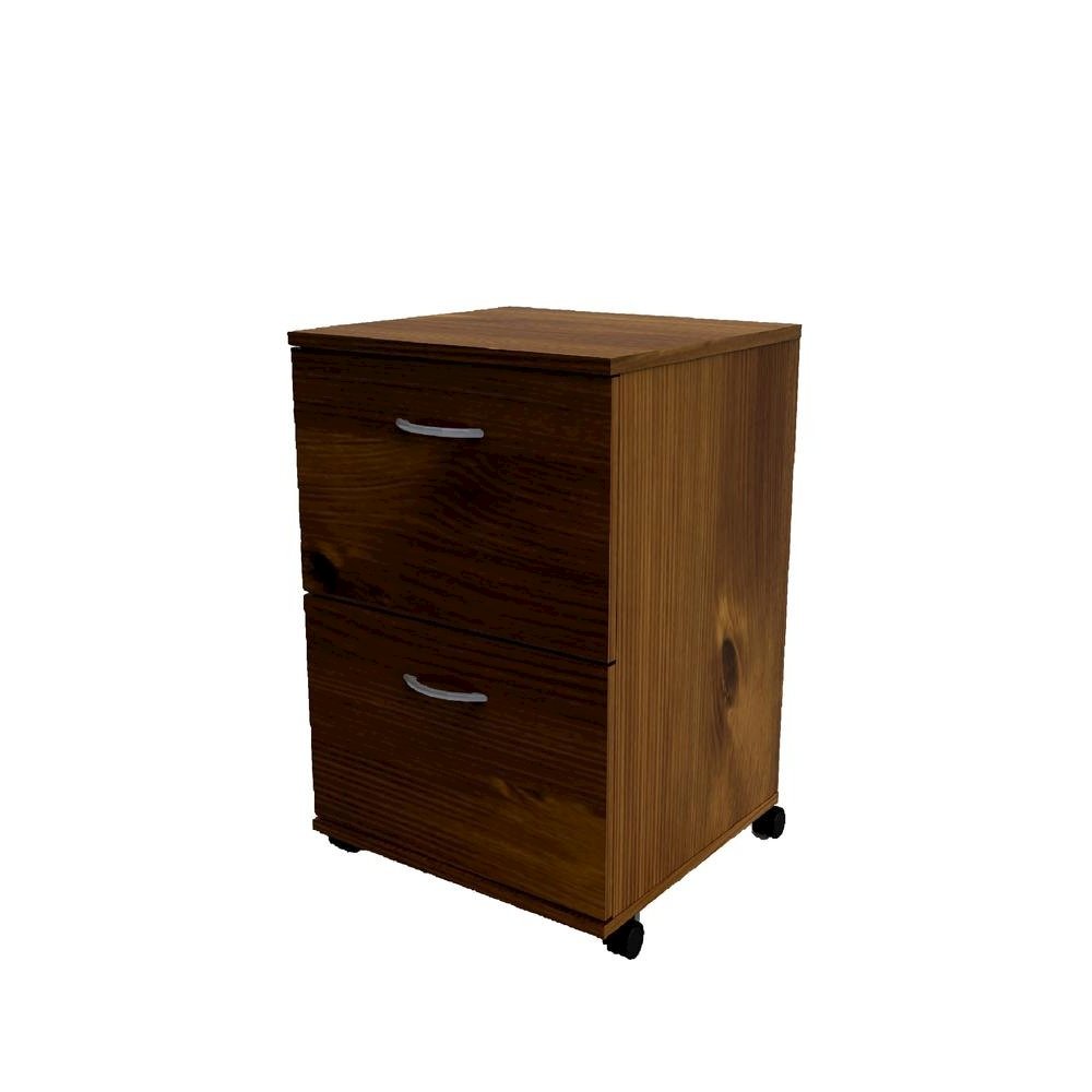 2-Drawer Essentials Rolling Filing Cabinet, Truffle. Picture 2