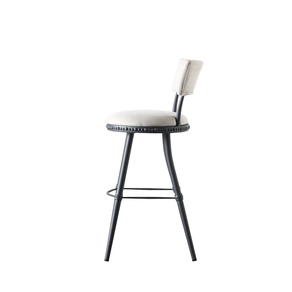 Benton Adjustable Barstool - White/Gray. Picture 8