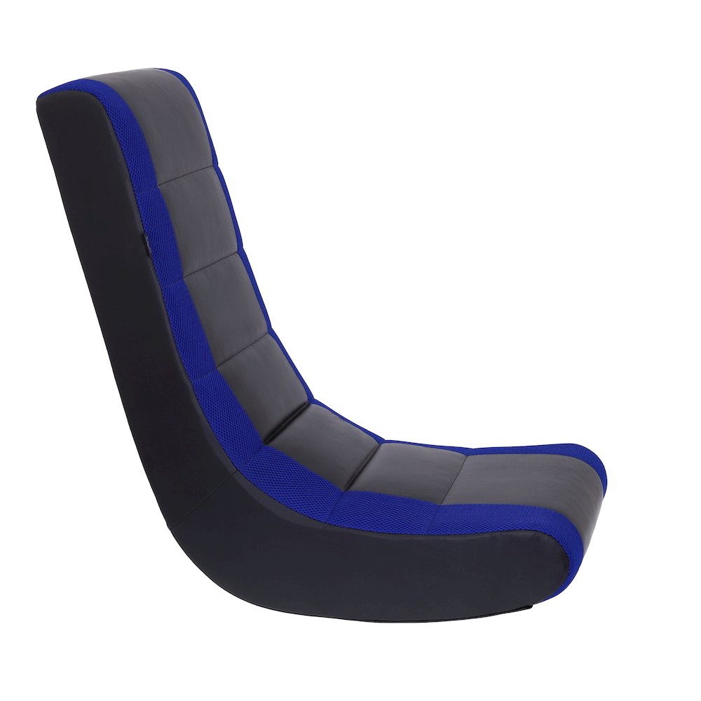 Classic Video Rocker Floor Gaming Chair, for Kids and Teens, Black/Blue. Picture 3