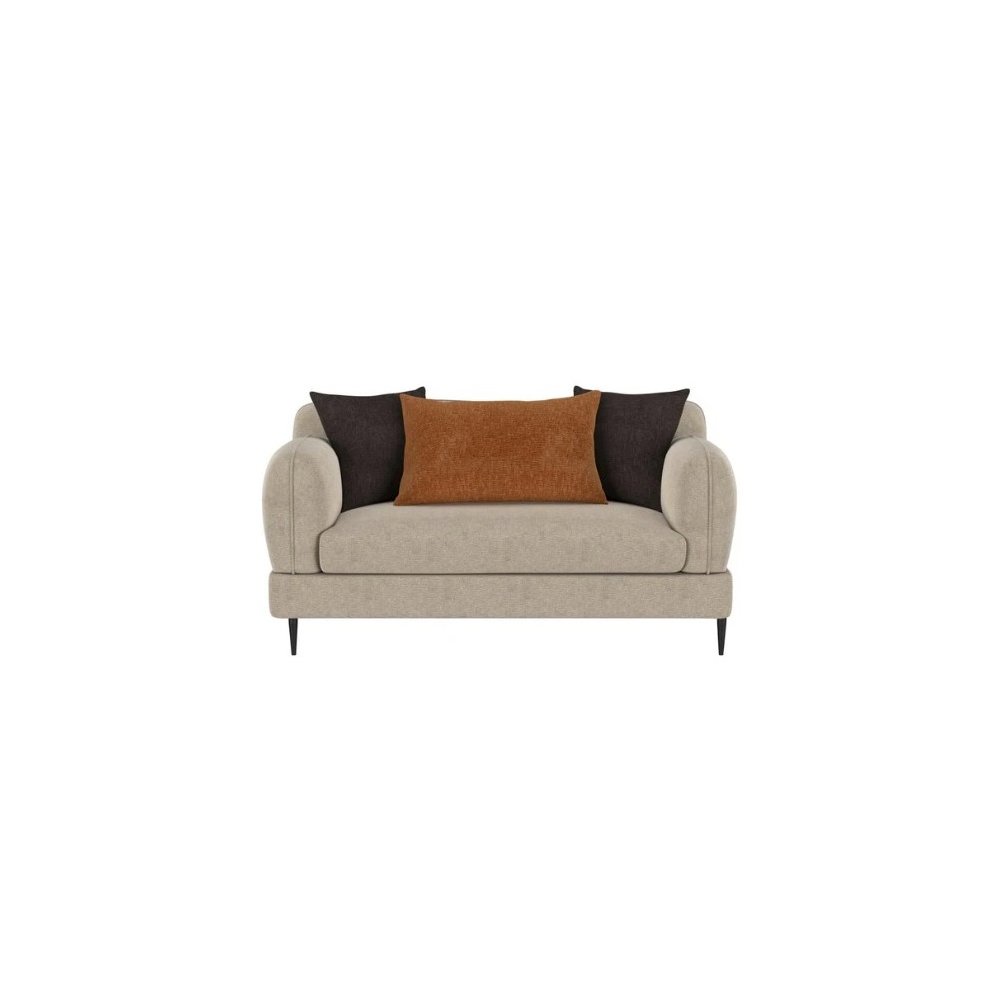 Jade Chenille Upholstered Sculpted Track Arm Loveseat Latte. Picture 3