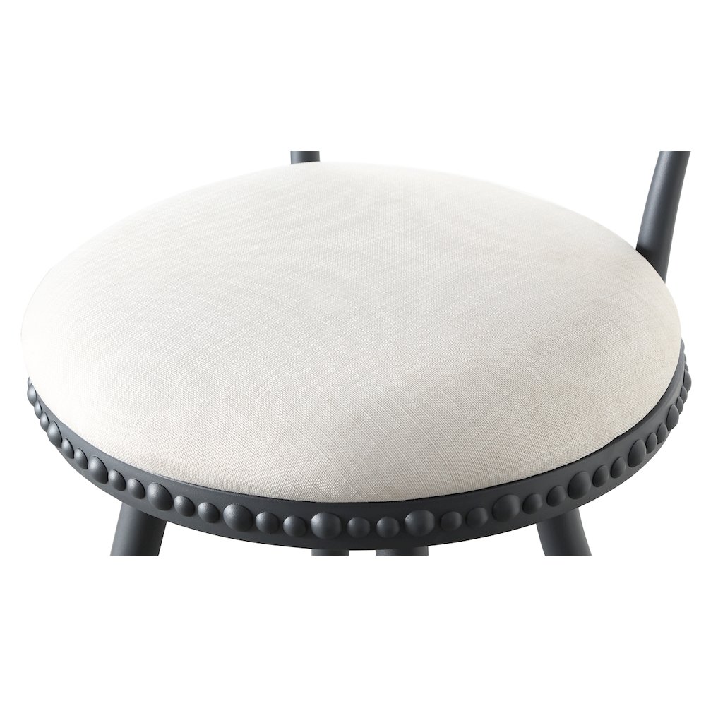 Benton Adjustable Barstool - White/Gray. Picture 9