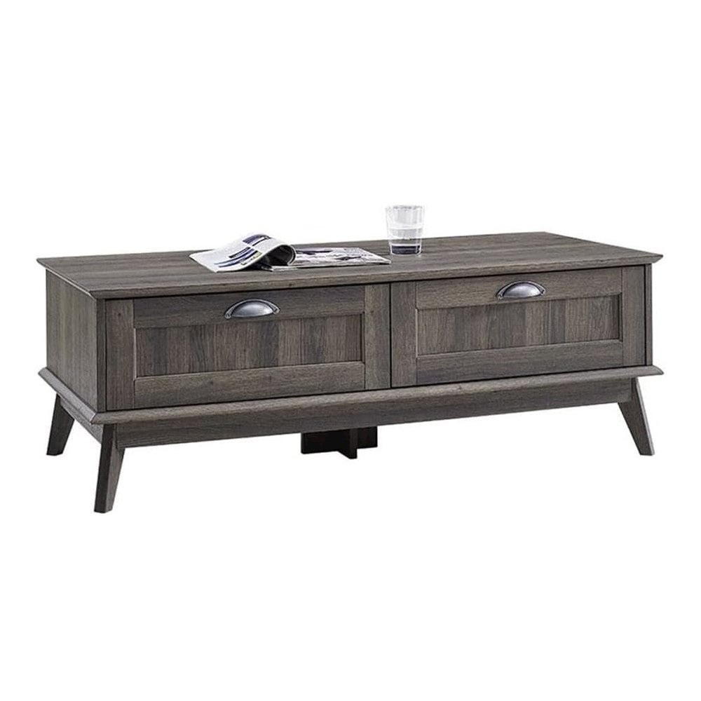 Newport Series Tall Center Coffee Table With Two Fully Extended Drawers. Picture 2