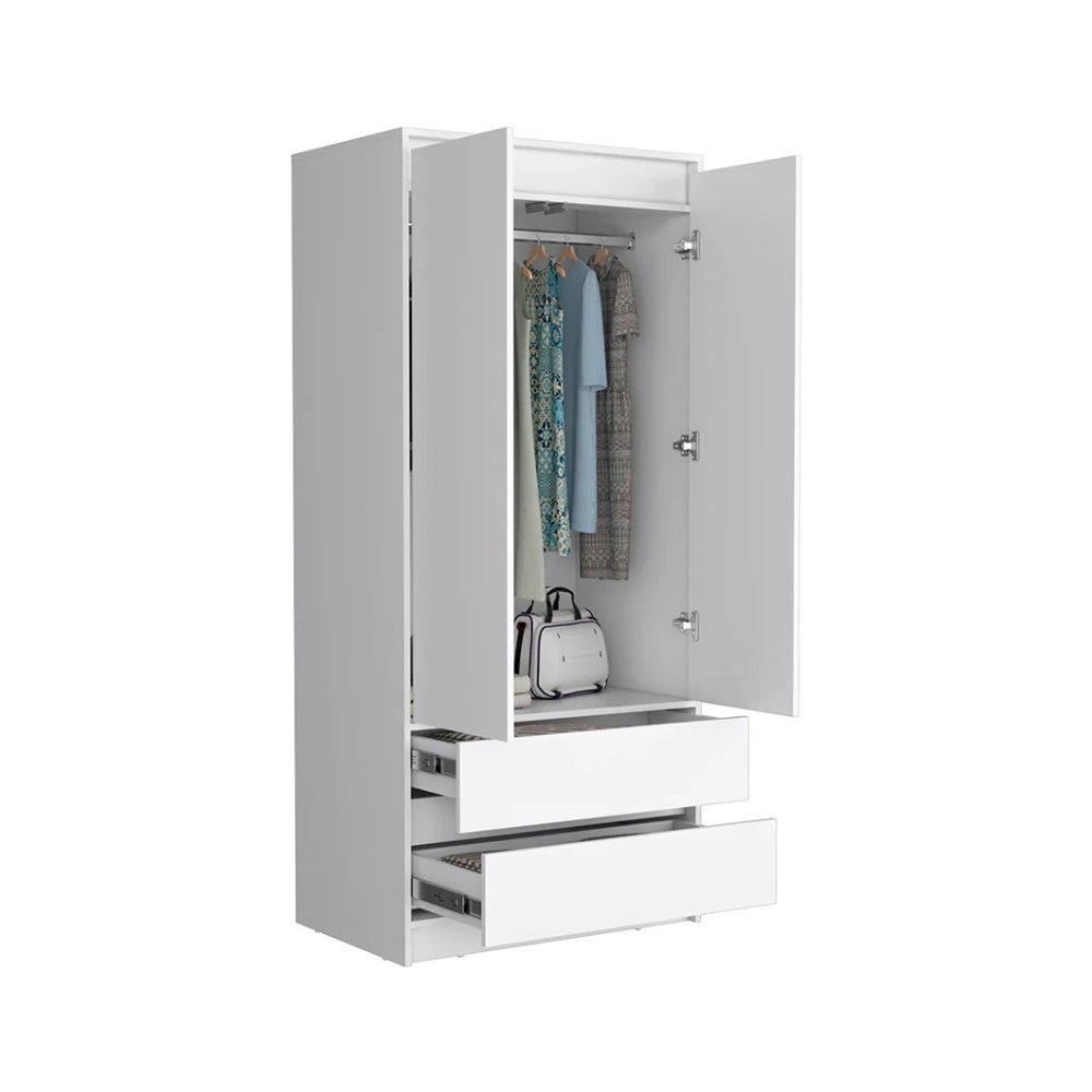Austin Armoire White MDF. Picture 2