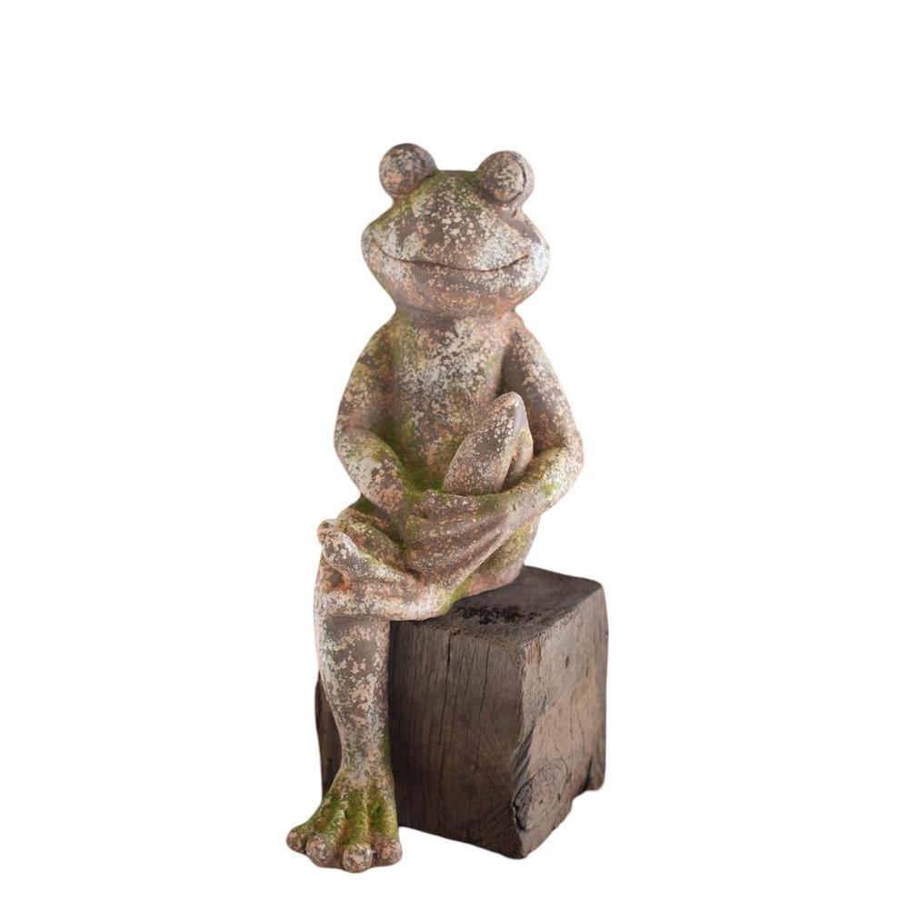Faux Concrete Frog - Small. Picture 1