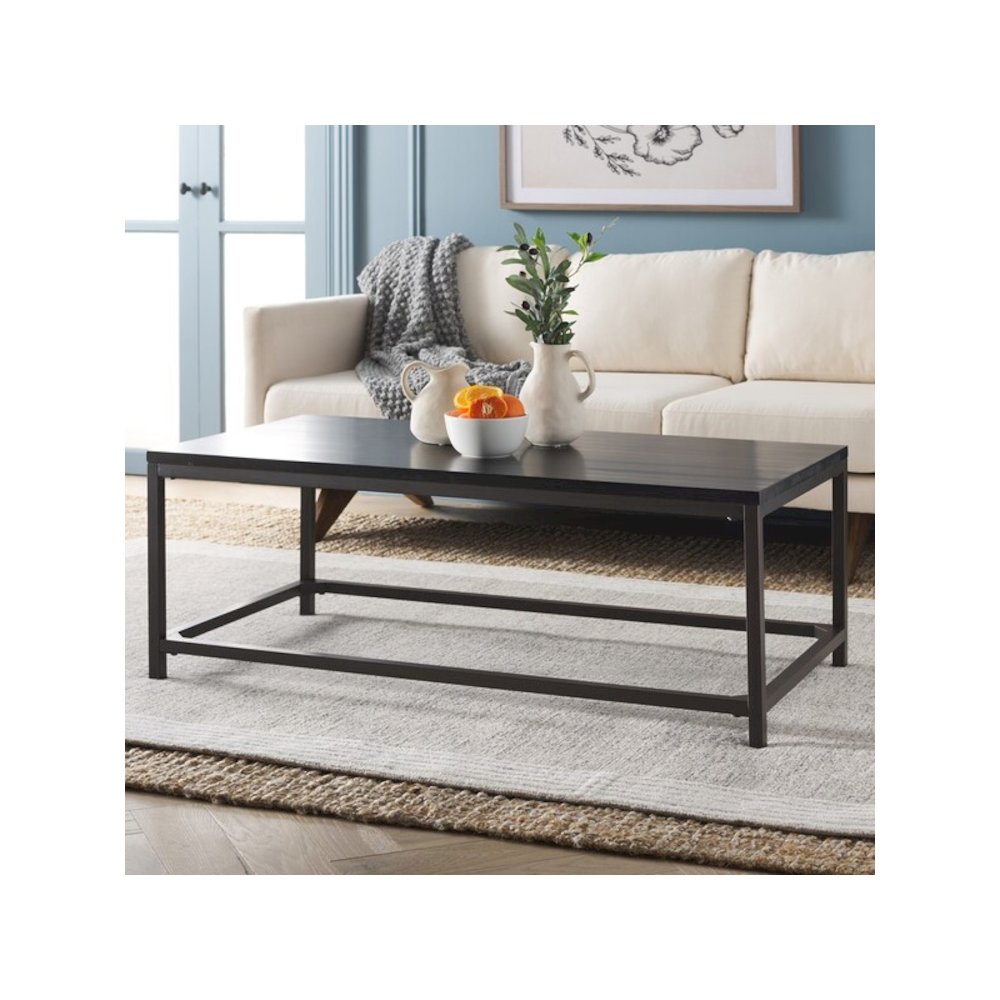 Alec Coffee Table, Distressed Black. Picture 3