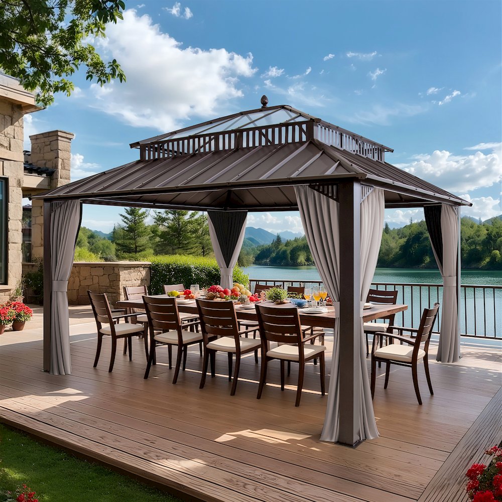 14 ft. x 12 ft. Kingston Extra-Tall, Wide Hardtop Gazebo. Picture 5