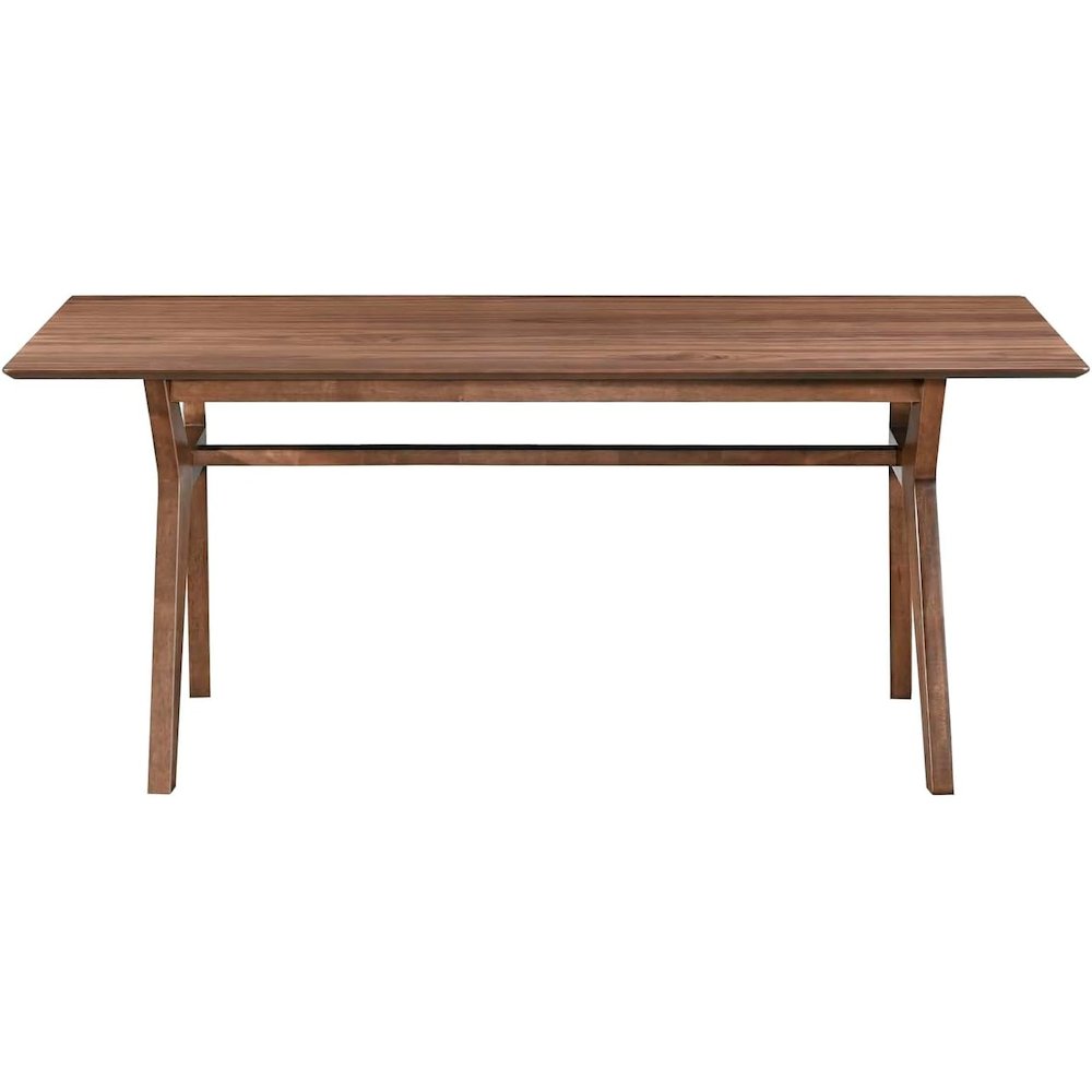 Thea Wood 70" Rectangular Dining Table, Walnut. Picture 2