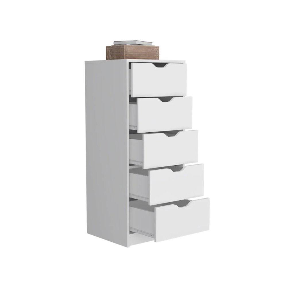 Basilea Tall Dresser White MDF. Picture 1