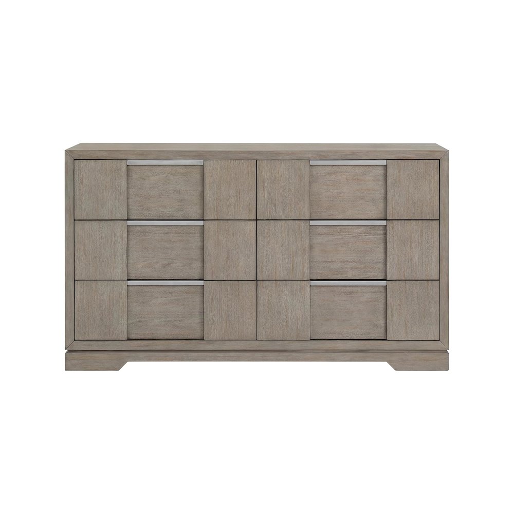 Argo 6-Drawer Dresser in Grey. Picture 2