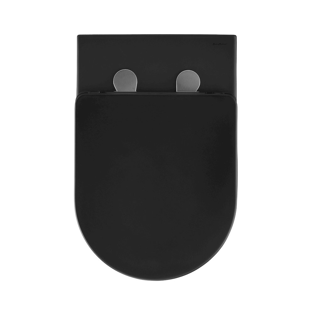 St. Tropez Wall-Hung Toilet Bowl Only in Matte Black. Picture 3