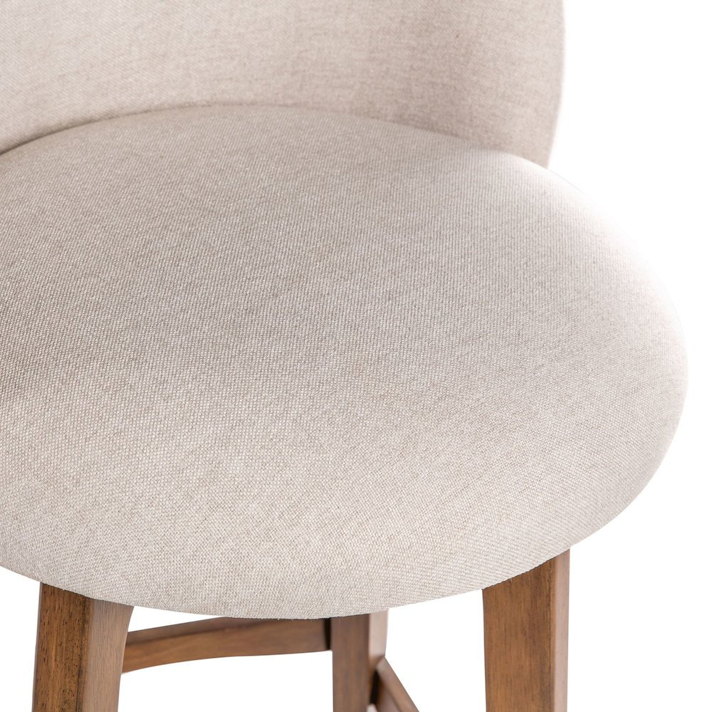 Garet Swivel Counter Stool - Rustic Natural Finish. Picture 5