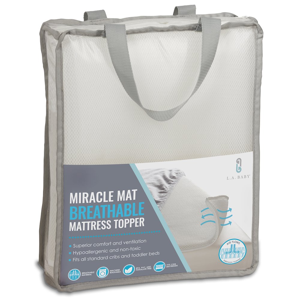 LA Baby Breathable Miracle Mat - Superior Ventilation Crib MattressTopper. Picture 1