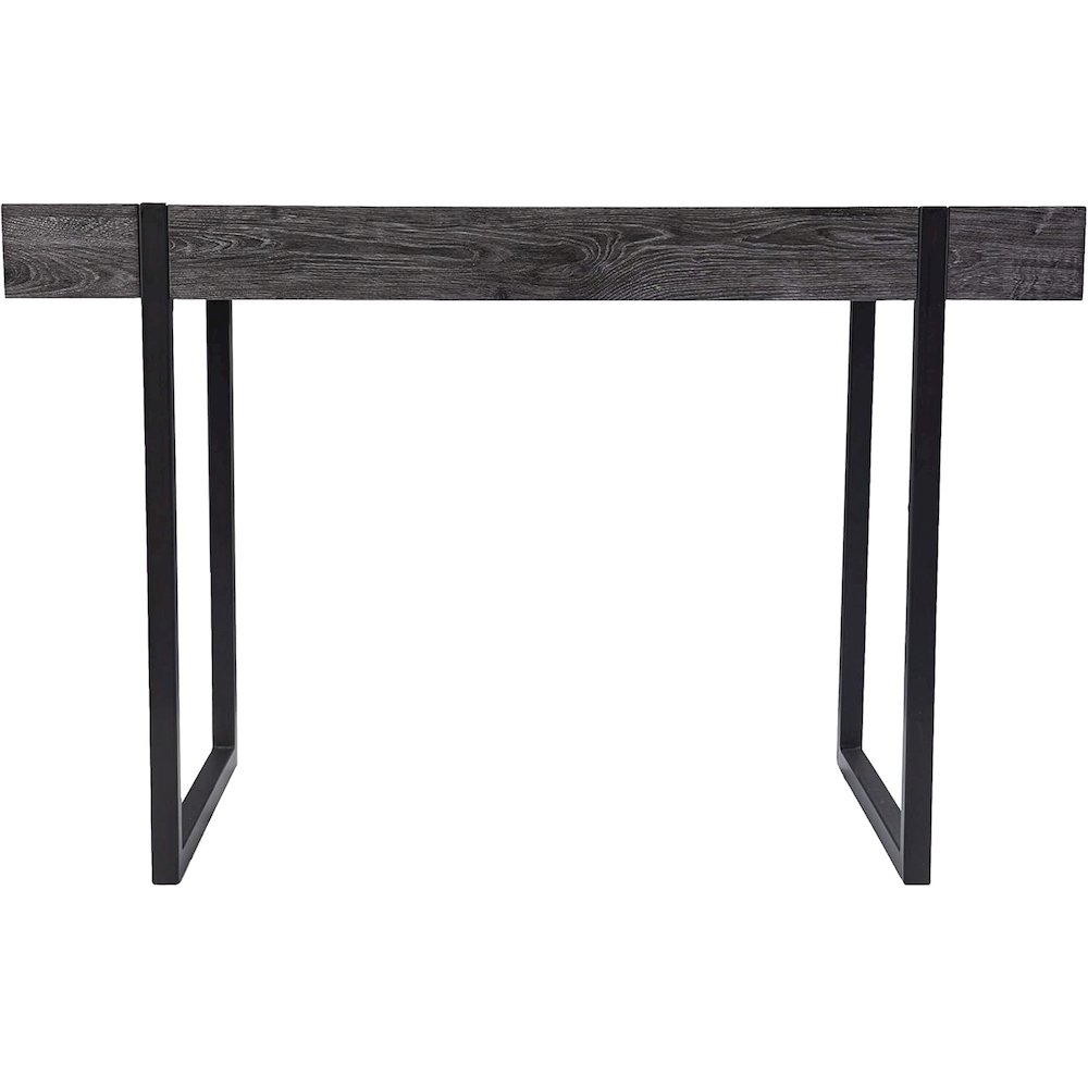 Harkriven Small Space Desk - Transitional Design, Black Iron and Wood. Picture 5