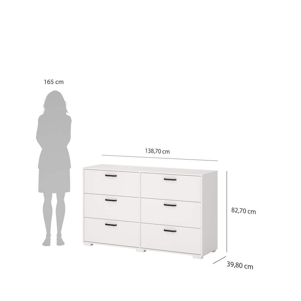 6 Drawer Double Dresser. Picture 8