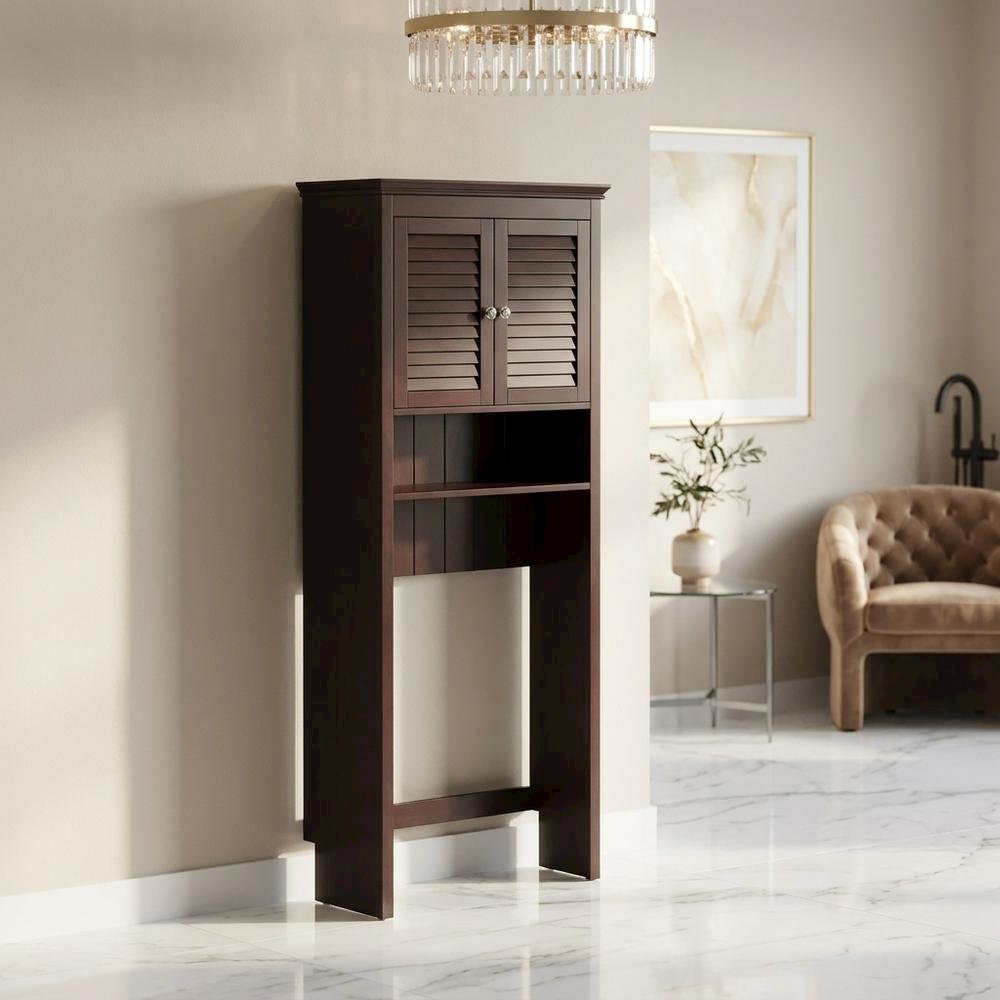 Espresso Space Saver Bathroom Vanity with Anti-Tip Hardware. Picture 3