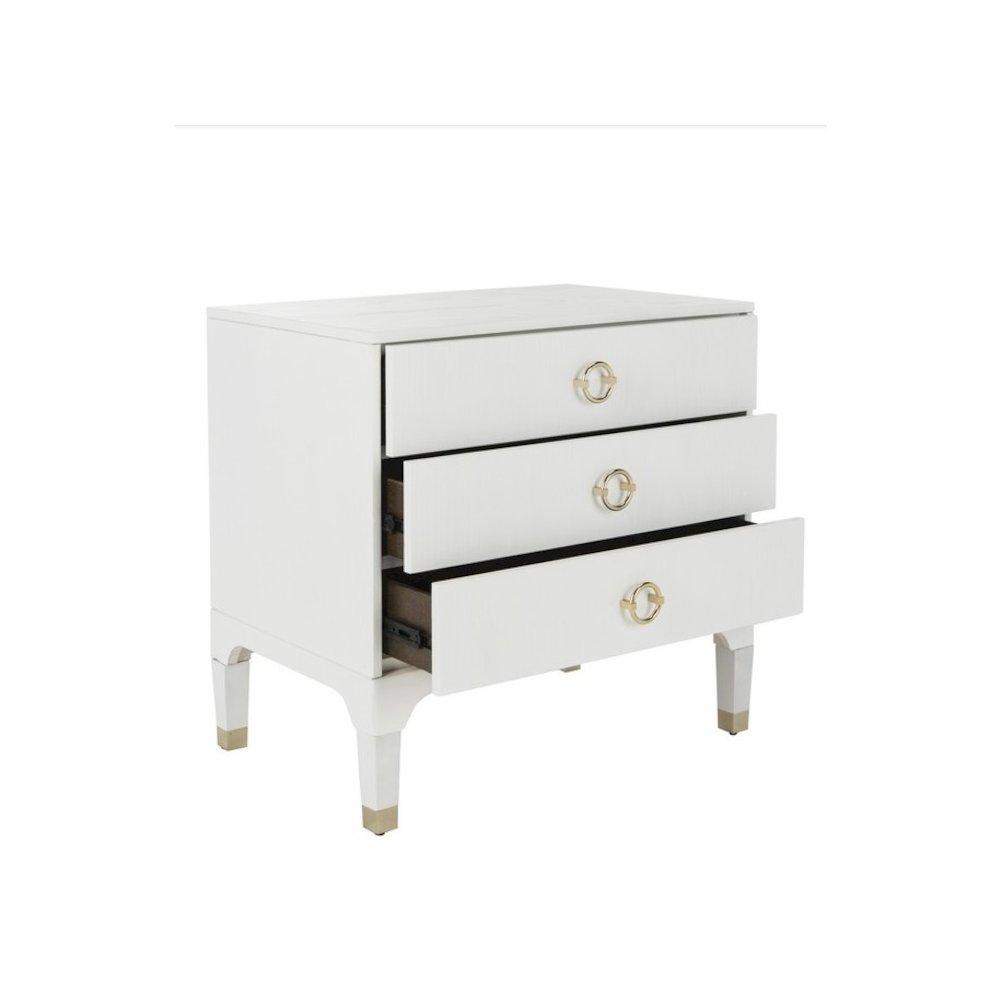 LORNA 3 DRAWER CONTEMPORARY NIGHT STAND, FOX6232C. Picture 2